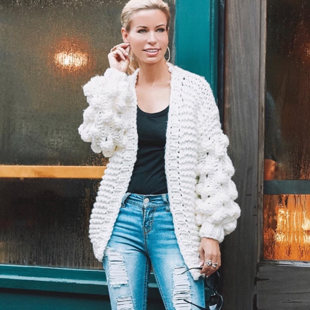 Chicwish chunky balloon sleeve cardigan sweater